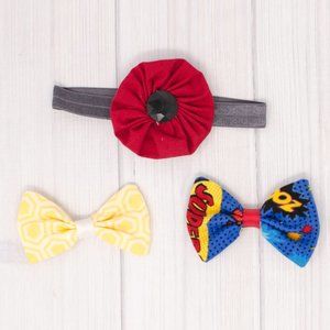 Super Hero Hair Bow & Headband Set